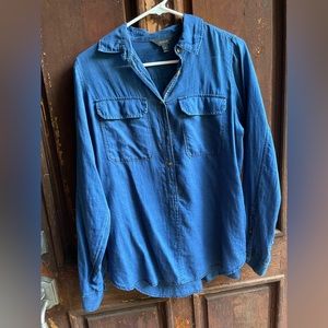 J Crew lightweight denim long sleeve top